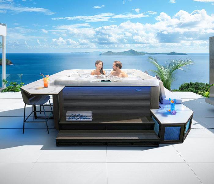 Calspas hot tub being used in a family setting - San Buenaventura